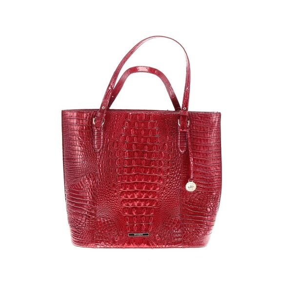 NWoT Brahmin Abigail in Heartbreaker Red Melbourne Leather Tote Purse $345 - Picture 1 of 11